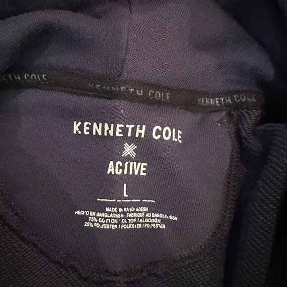 KENNETH COLE WOMENS LARGE ACTIVE NAVY BLUE HOODIE - Picture 6 of 8